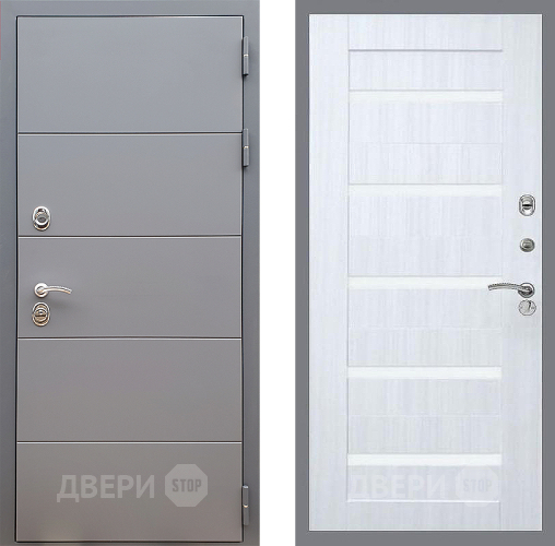 Входная металлическая Дверь Стоп АРТ ГРАФИТ СБ-14 Сандал белый в Павловском Посаде