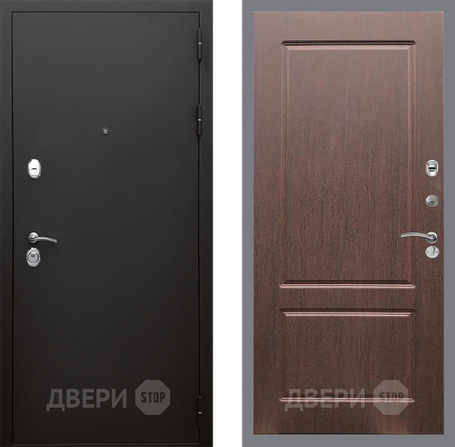 Входная металлическая Дверь Стоп КЛАССИК Шагрень ФЛ-117 Орех премиум в Павловском Посаде