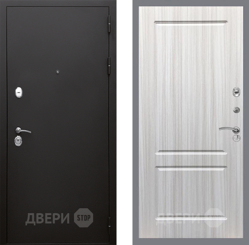 Входная металлическая Дверь Стоп КЛАССИК Шагрень ФЛ-117 Сандал белый в Павловском Посаде