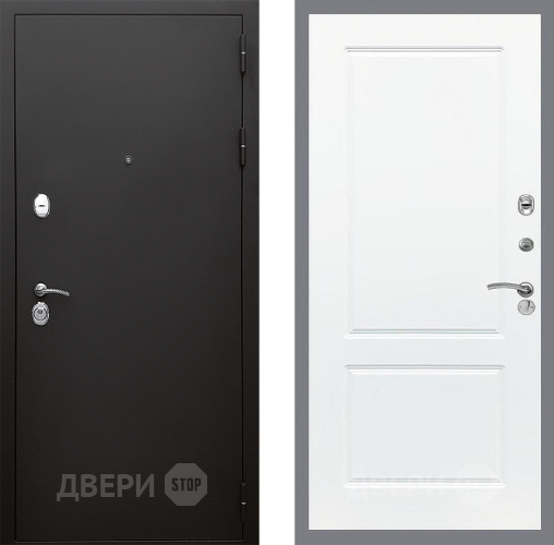 Входная металлическая Дверь Стоп КЛАССИК Шагрень ФЛ-117 Силк Сноу в Павловском Посаде