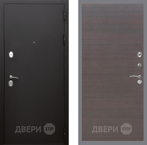 Входная металлическая Дверь Стоп КЛАССИК Шагрень Гладкая венге поперечный в Павловском Посаде