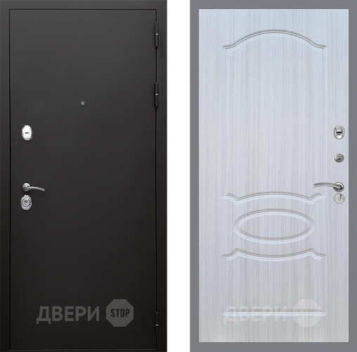 Входная металлическая Дверь Стоп КЛАССИК Шагрень ФЛ-128 Сандал белый в Павловском Посаде