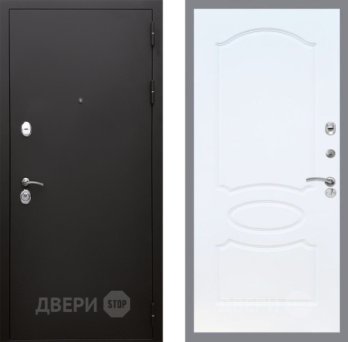 Входная металлическая Дверь Стоп КЛАССИК Шагрень ФЛ-128 Белый ясень в Павловском Посаде