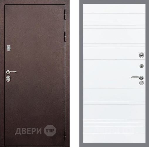 Входная металлическая Дверь Стоп КЛАССИК Медь Лайн Силк Сноу в Павловском Посаде