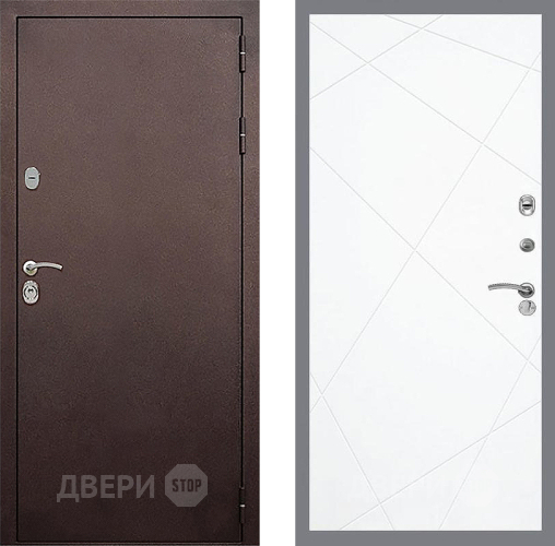Входная металлическая Дверь Стоп КЛАССИК Медь ФЛ-291 Силк Сноу в Павловском Посаде
