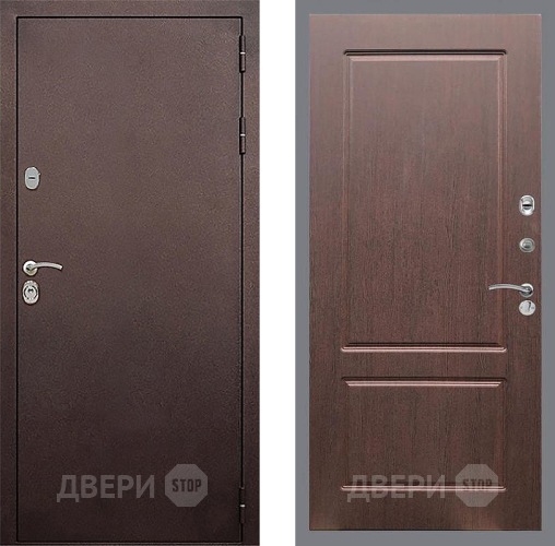 Дверь Стоп КЛАССИК Медь ФЛ-117 Орех премиум в Павловском Посаде