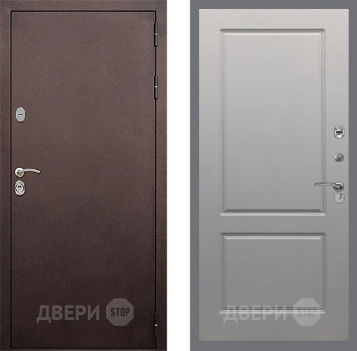 Входная металлическая Дверь Стоп КЛАССИК Медь ФЛ-117 Грей софт в Павловском Посаде