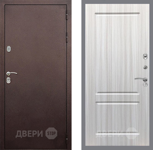 Входная металлическая Дверь Стоп КЛАССИК Медь ФЛ-117 Сандал белый в Павловском Посаде