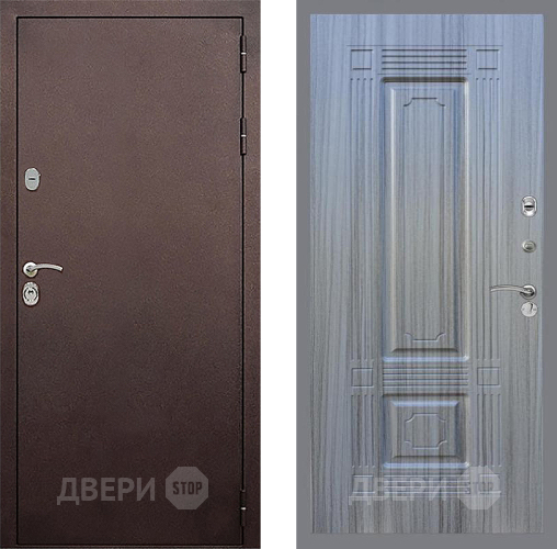 Входная металлическая Дверь Стоп КЛАССИК Медь ФЛ-2 Сандал грей в Павловском Посаде