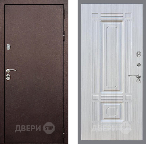 Входная металлическая Дверь Стоп КЛАССИК Медь ФЛ-2 Сандал белый в Павловском Посаде