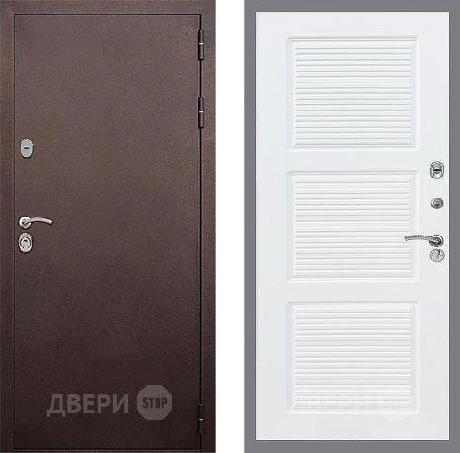 Входная металлическая Дверь Стоп КЛАССИК Медь ФЛ-1 Силк Сноу в Павловском Посаде