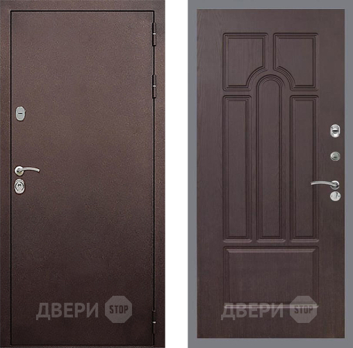 Входная металлическая Дверь Стоп КЛАССИК Медь ФЛ-58 Венге в Павловском Посаде