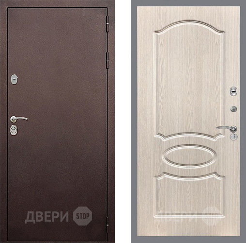 Дверь Стоп КЛАССИК Медь ФЛ-128 Беленый дуб в Павловском Посаде