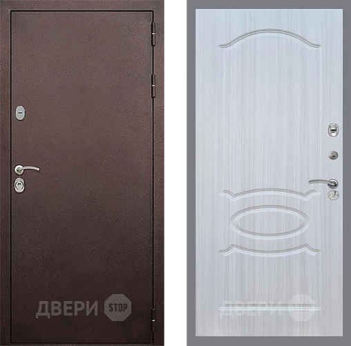 Входная металлическая Дверь Стоп КЛАССИК Медь ФЛ-128 Сандал белый в Павловском Посаде