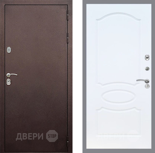 Дверь Стоп КЛАССИК Медь ФЛ-128 Белый ясень в Павловском Посаде