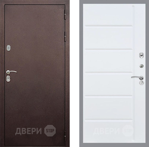 Дверь Стоп КЛАССИК Медь ФЛ-102 Белый ясень в Павловском Посаде