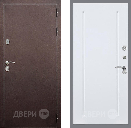 Входная металлическая Дверь Стоп КЛАССИК Медь ФЛ-68 Силк Сноу в Павловском Посаде