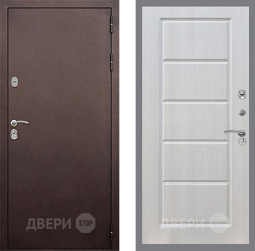 Входная металлическая Дверь Стоп КЛАССИК Медь ФЛ-39 Лиственница беж в Павловском Посаде