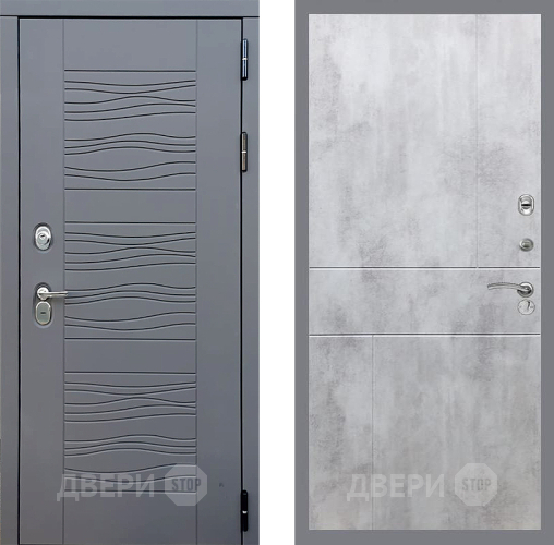 Входная металлическая Дверь Стоп СКАНДИ ФЛ-290 Бетон светлый в Павловском Посаде