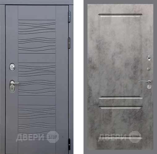 Входная металлическая Дверь Стоп СКАНДИ ФЛ-117 Бетон темный в Павловском Посаде