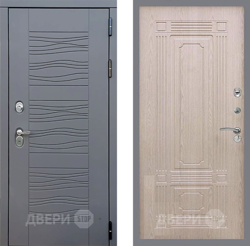 Входная металлическая Дверь Стоп СКАНДИ ФЛ-2 Беленый дуб в Павловском Посаде
