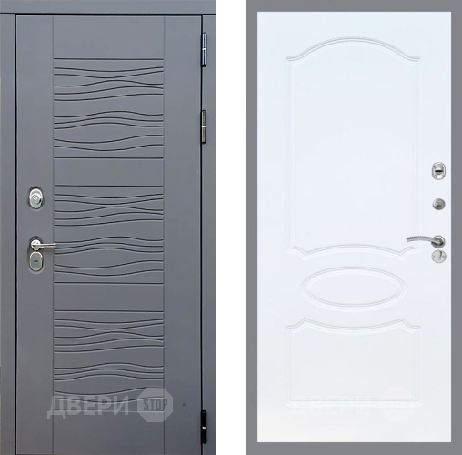 Входная металлическая Дверь Стоп СКАНДИ ФЛ-128 Белый ясень в Павловском Посаде