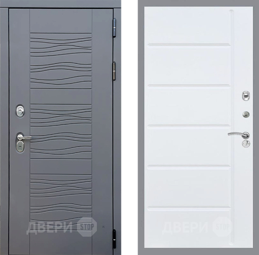Входная металлическая Дверь Стоп СКАНДИ ФЛ-102 Белый ясень в Павловском Посаде