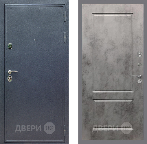 Дверь Стоп СИЛЬВЕР ФЛ-117 Бетон темный в Павловском Посаде