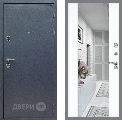 Входная металлическая Дверь Стоп СИЛЬВЕР Зеркало СБ-16 Силк Сноу в Павловском Посаде