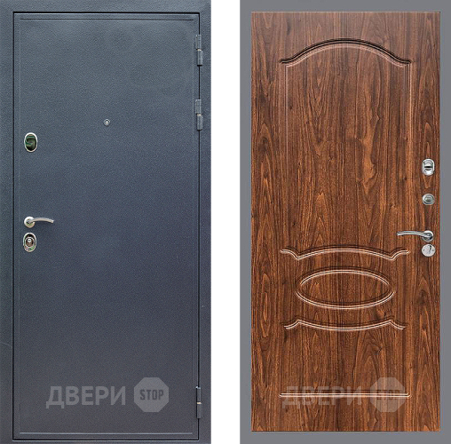Входная металлическая Дверь Стоп СИЛЬВЕР ФЛ-128 орех тисненый в Павловском Посаде