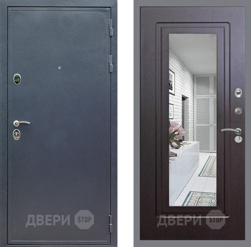 Дверь Стоп СИЛЬВЕР Зеркало ФЛ-120 Венге в Павловском Посаде