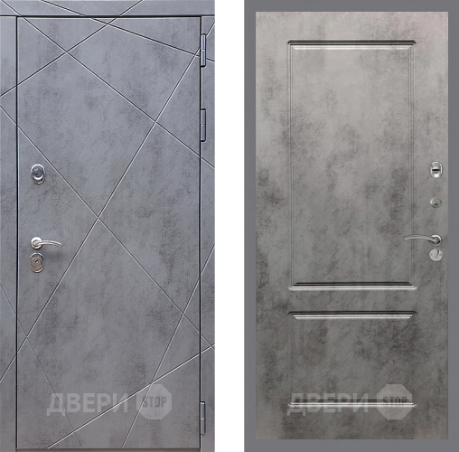 Дверь Стоп Лучи ФЛ-117 Бетон темный в Павловском Посаде