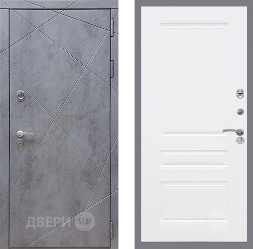 Входная металлическая Дверь Стоп Лучи ФЛ-243 Силк Сноу в Павловском Посаде