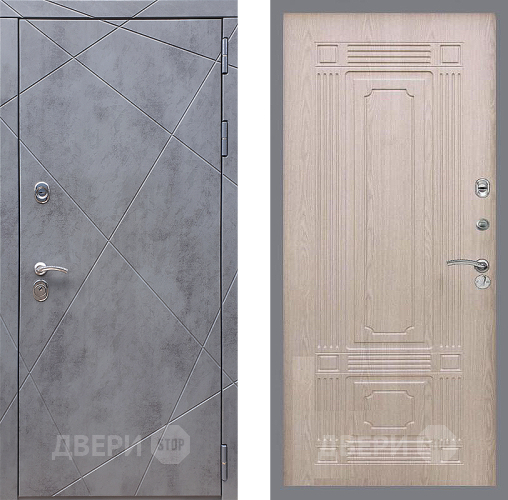 Входная металлическая Дверь Стоп Лучи ФЛ-2 Беленый дуб в Павловском Посаде
