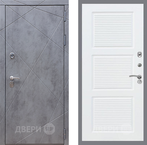 Входная металлическая Дверь Стоп Лучи ФЛ-1 Силк Сноу в Павловском Посаде