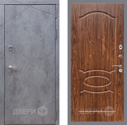 Входная металлическая Дверь Стоп Лучи ФЛ-128 орех тисненый в Павловском Посаде