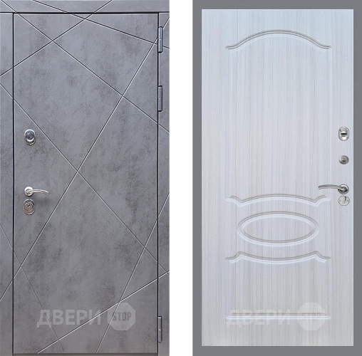 Входная металлическая Дверь Стоп Лучи ФЛ-128 Сандал белый в Павловском Посаде