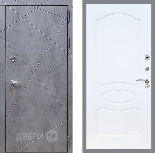 Дверь Стоп Лучи ФЛ-128 Белый ясень в Павловском Посаде