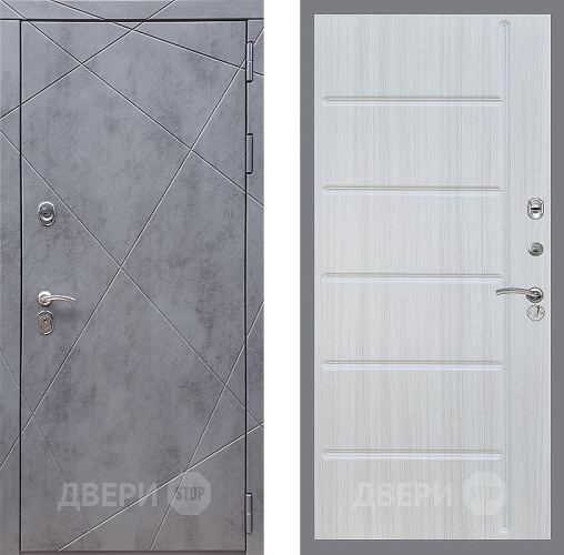 Входная металлическая Дверь Стоп Лучи ФЛ-102 Сандал белый в Павловском Посаде