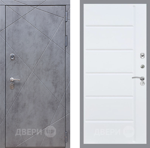 Входная металлическая Дверь Стоп Лучи ФЛ-102 Белый ясень в Павловском Посаде