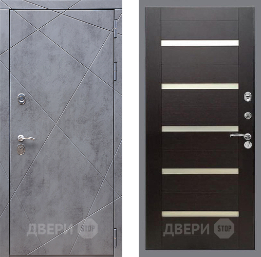 Входная металлическая Дверь Стоп Лучи СБ-14 венге поперечный в Павловском Посаде