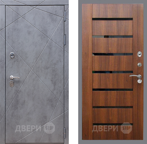 Входная металлическая Дверь Стоп Лучи СБ-14 Орех бренди в Павловском Посаде