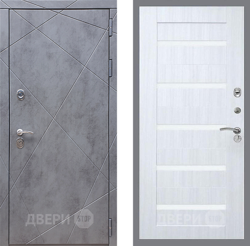 Входная металлическая Дверь Стоп Лучи СБ-14 Сандал белый в Павловском Посаде
