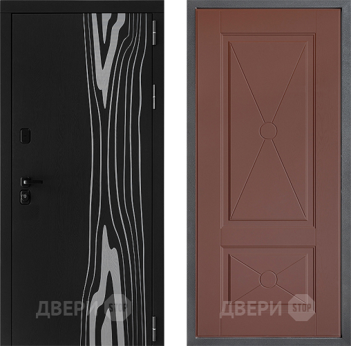 Входная металлическая Дверь Дверной континент ДК-12 ФЛ-617 Ясень шоколадный в Павловском Посаде