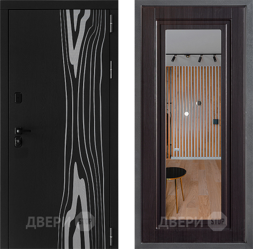 Входная металлическая Дверь Дверной континент ДК-12 ФЛЗ Зеркало Венге в Павловском Посаде