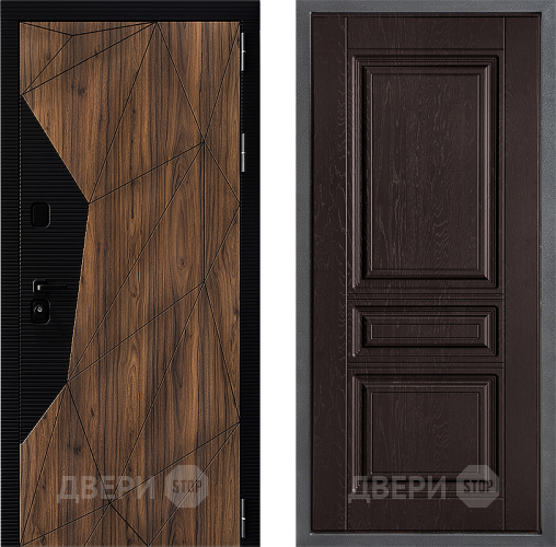 Входная металлическая Дверь Дверной континент ДК-11 ФЛ-243 Дуб шоколадный в Павловском Посаде