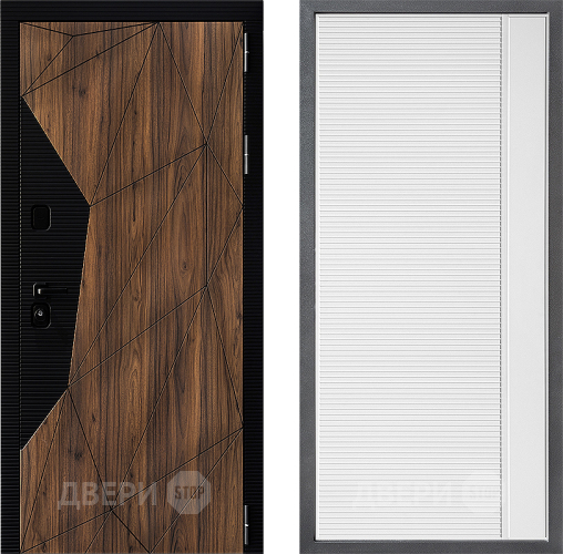 Входная металлическая Дверь Дверной континент ДК-11 ФЛ-757 Белое Стекло Софт милк в Павловском Посаде