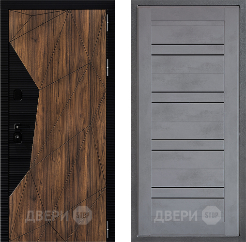 Входная металлическая Дверь Дверной континент ДК-11 ФЛ-49 Бетон серый в Павловском Посаде