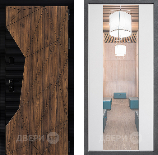 Дверь Дверной континент ДК-11 ФЛЗ-1 Зеркало Белый софт в Павловском Посаде