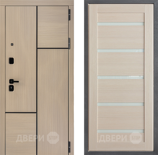 Входная металлическая Дверь Дверной континент ДК-14 ФЛ-47 Лиственница белая в Павловском Посаде